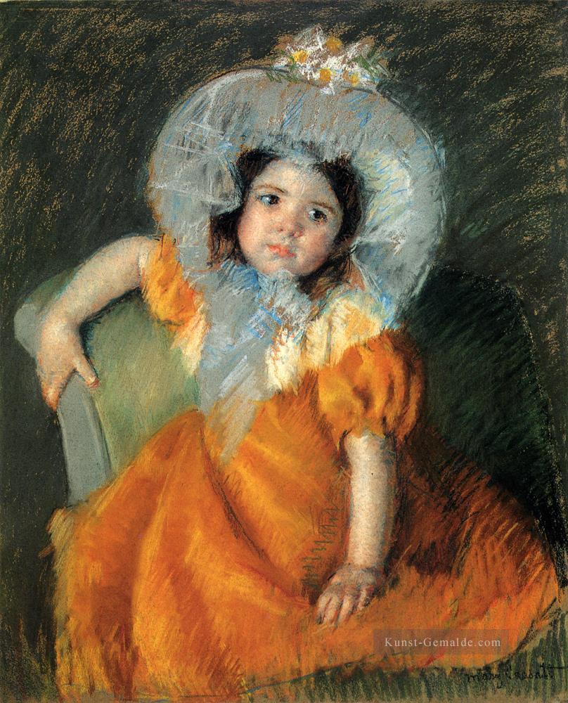 Kind Im Orange Kleid Mutter Kinder Mary Cassatt Ölgemälde